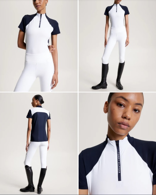 MAGLIA TECNICA TOMMY HILFIGER EQUESTRIAN DENVER Donna, Manica Corta 